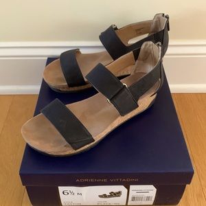 Adrienne Vittadini Taurus black sandals
